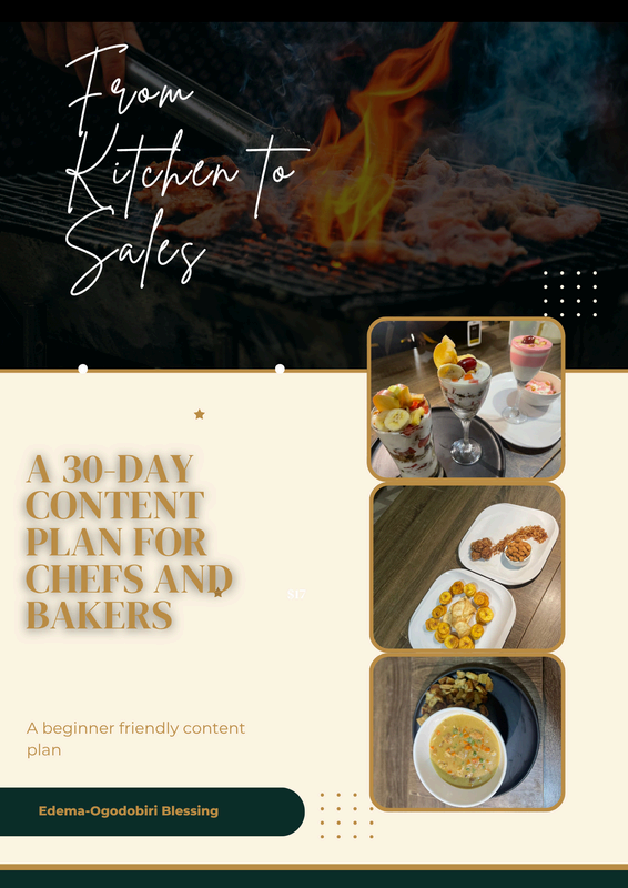 30-day content plan cover designed for chefs and bakers